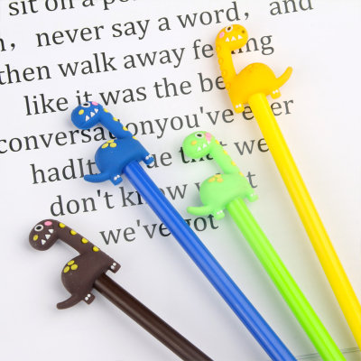 New Cartoon Cute Long Neck Dinosaur Gel Pen Student Studying Stationery Gel Pen Factory Direct Sales Customizable