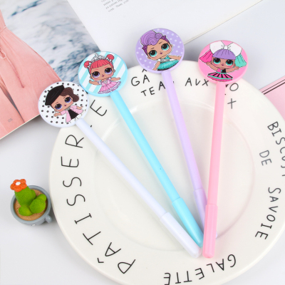 Japanese and Korean Creative New Cute Big Eyes Girl Gel Pen Cute Student Stationery Customizable Logo Wholesale