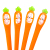 Factory Direct Sales New Creative Fashion Rabbit Rotating Carrot Student Studying Stationery Gel Pen Wholesale Supplies