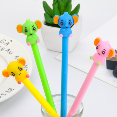 Factory Direct Sales Creative Elephant Gel Pen Cute Cartoon Learning Stationery Office Supplies Signature Pen Can Be Wholesale