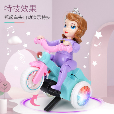 Best-Seller on Douyin 360 Degree Rotating Electric Universal Motorcycle Stunt Tricycle Boy Hot Sale Children's Toys