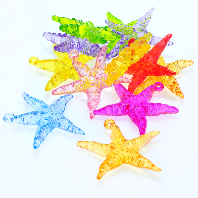 Factory Supply Children Amusement Park Crane Machines Fondant Machine Big Starfish Crystal Color Acrylic Beads DIY Pendant