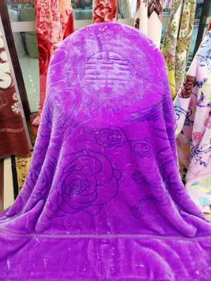 Six-Year Blanket Factory Wholesale Stock Korean Acrylic Mattress Mattress Winter Thickened Embossed Laschel Blanket