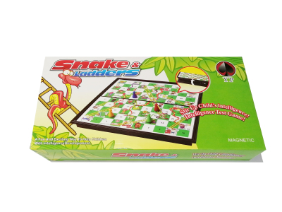 Snake Ladder Chess Snakes & Ladders 3D Snake and Ladder Game Magnetic Chess Piece Folding Chessboard Children's Chess Toy Chess Board Game
