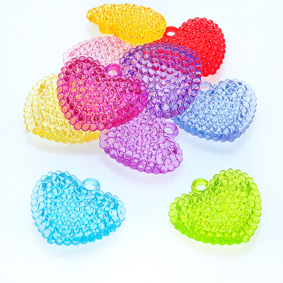 Children's DIY Crystal-like Acrylic Beads Heart-Filled Transparent Colorful Beads Playground Crane Machines Material Supply
