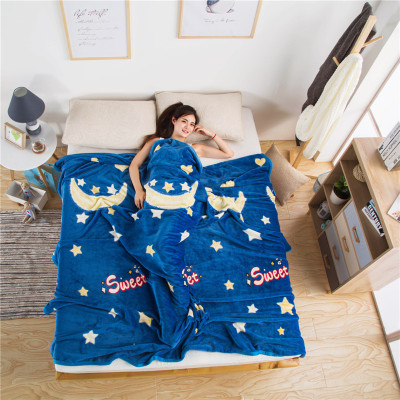SOURCE Manufacturers Stock Foreign Trade Customized Large Number of Printing Office Thickened Flannel Blanket Children's Blanket Sheets