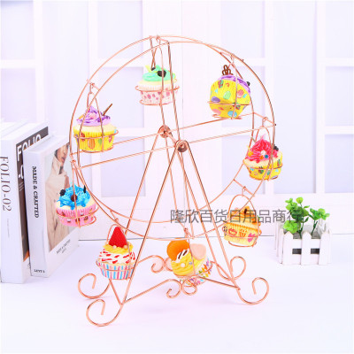 European New Style Creative Iron Cake Shelf Ferris Wheel Birthday Wedding Wedding Multi-Layer Dessert Display Stand