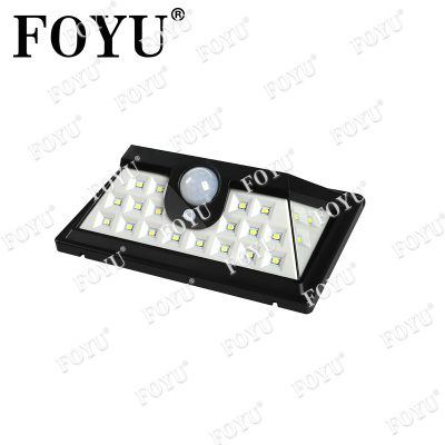 Foyu Solar Outdoor Infrared Sensor Lamp LED Solar Sensor Small Wall Lamp New Rural Street Lamp