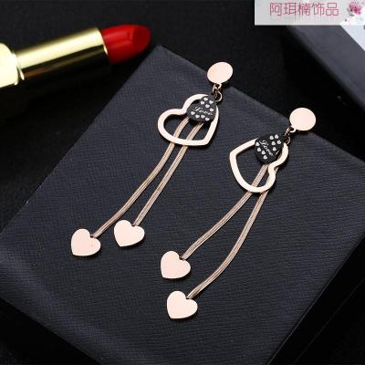 Arnan jewelry fashion stainless steel earrings titanium steel earrings popular manufacturers in Korea direct sales