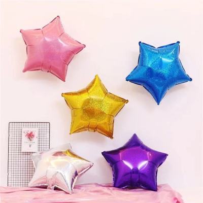 Hot-Selling Aluminum Film Heart-Shaped and Pentagram balloon Party Decoration Supplies 
