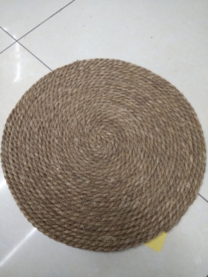 Straw Heat Proof Mat Japanese Household Anti-Scalding Table Mat Non-Slip Tea Mat round Handmade Placemat Plate Mat Coasters