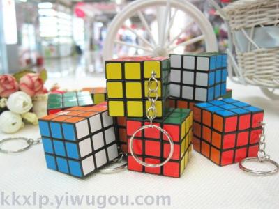 Rubik's cube key chain manufacturers 3CM rubik's cube pendant wholesale key chain rubik's cube puzzle toy rubik's cube