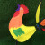 Hot Selling Foreign Trade inside Sales Cartoon Animal Cock Parrot Tail Windmill Non-Woven Outdoor Camping Decoration