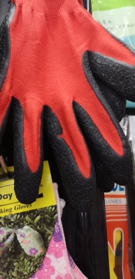 Red Labor Protection Nylon Wrinkled Gloves
