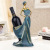 Resin Crafts Modern Minimalist Blue Fan Beauty Wine Rack Decoration Creative Restaurant Wine Cupboard