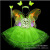 Halloween butterfly wings light toy four-piece dress girl performance props