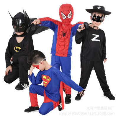Children's Halloween costume - Children's superman batman suit superhero spider-man costume