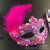 Halloween glow fiber optic mask dance led feather mask popular children's toys wholesale