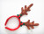 Brown + red small bell leaves antler headband unique dragon horn shape yiwu wholesale