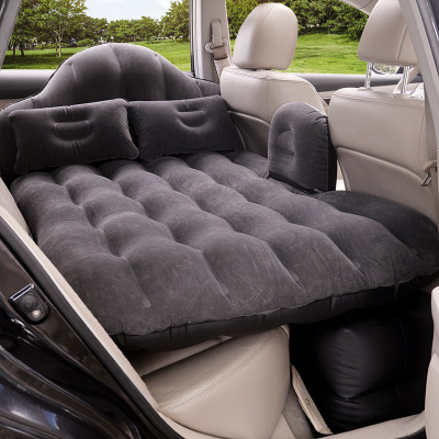 Car Inflatable Mattress Flocking Belt Head Guard Car Car Mid Bed SUV Lathe Car Travel Mattress Rest Bed