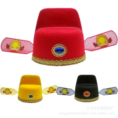 Adults and children number one hat black hat bridegroom hat opera hat props hat ancient hat ancient scholar hat