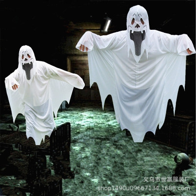 Halloween costume ball cape white ghost costume
