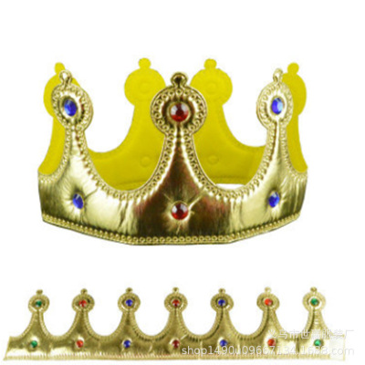 Cosplay Halloween children adult crown princess prince crown stage props gold and silver red