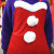 RWQ14 white plush border ball Christmas apron Christmas lady apron with Christmas apron