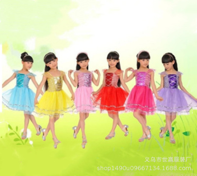 Halloween summer girls dress children's princess dress net yarn condole belt multi-color peng peng skirt