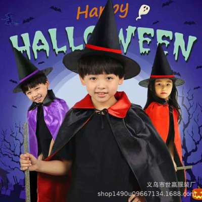 The Halloween children's cape two-piece costume for costume party on stage