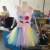 The 2019 new sequined girl dress dress stock unicorn dress performance dress the children 's sequined gauze dress