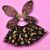 Halloween folding black butterfly wings, children stage props