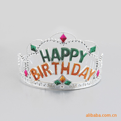 Children environmental protection birthday crown with English alphabet party props headdress hair accessories