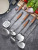 304 stainless steel kitchenware rosewood anti - scald spatula soup spoon, kitchen set cooking spoon spatula wooden handle, kitchen tools