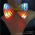 Led glitter flash bow tie tie clip stage performance bar wedding festive supplies