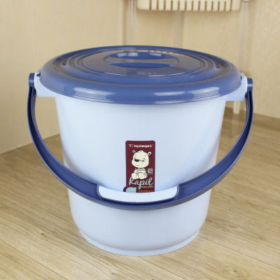 Creative European style plastic bucket household portable bucket student plastic bucket with cover