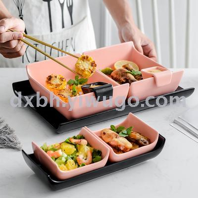 Rectangular sushi grill spaghetti plate ceramic dish creative Nordic set home gratin tray