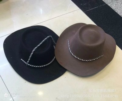 Manufacturers direct selling gold powder cowboy hat PVC hat various PVC round hat costume ball festival