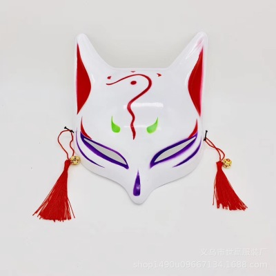 Half-face cat fox mask hand-painted tik Yin same Japanese hefeng boys and girls party supplies