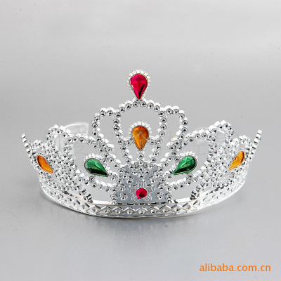 Manufacturer direct selling plastic electroplated crown hair head decoration angel crown headdress princess crown hair head