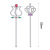 Plastic children's magic wand electroplated fairy wand wands stage performance wholesale