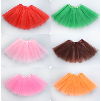 Amazon original single skirt tutu tutu dress for children, three layers and six pieces of mesh