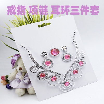 The manufacturer stocks plastic diamond necklaces, earrings and rings for The children