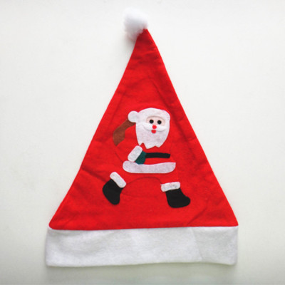 Rm201-3 adult Santa hat red non-woven Santa hat Christmas Christmas tree