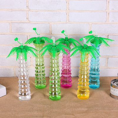 Spot hot style fashion juice plastic straw cup creative personality straw cup advertising juice cup