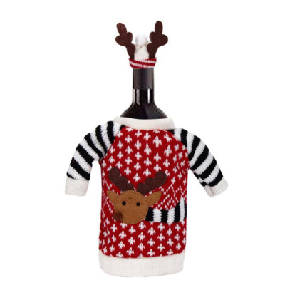 RH12 Christmas elk hat + clothes two red wine bottle sets Christmas champagne bottle sets