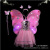 Halloween butterfly wings light toy four-piece dress girl performance props
