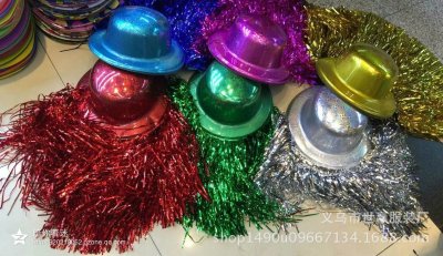 PVC rain ball hat holiday party costume ball plastic cap laser ball hat