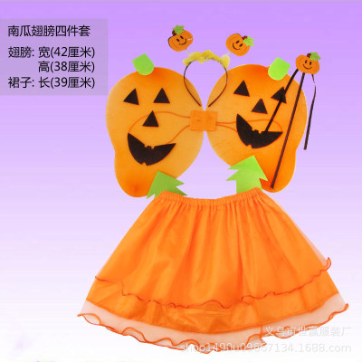 2. Halloween children's stage show stage props butterfly wings pumpkin wings