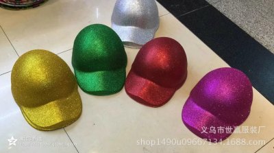 Gold powder hat Gold onion powder hip-hop cap stage props hat children's day cap